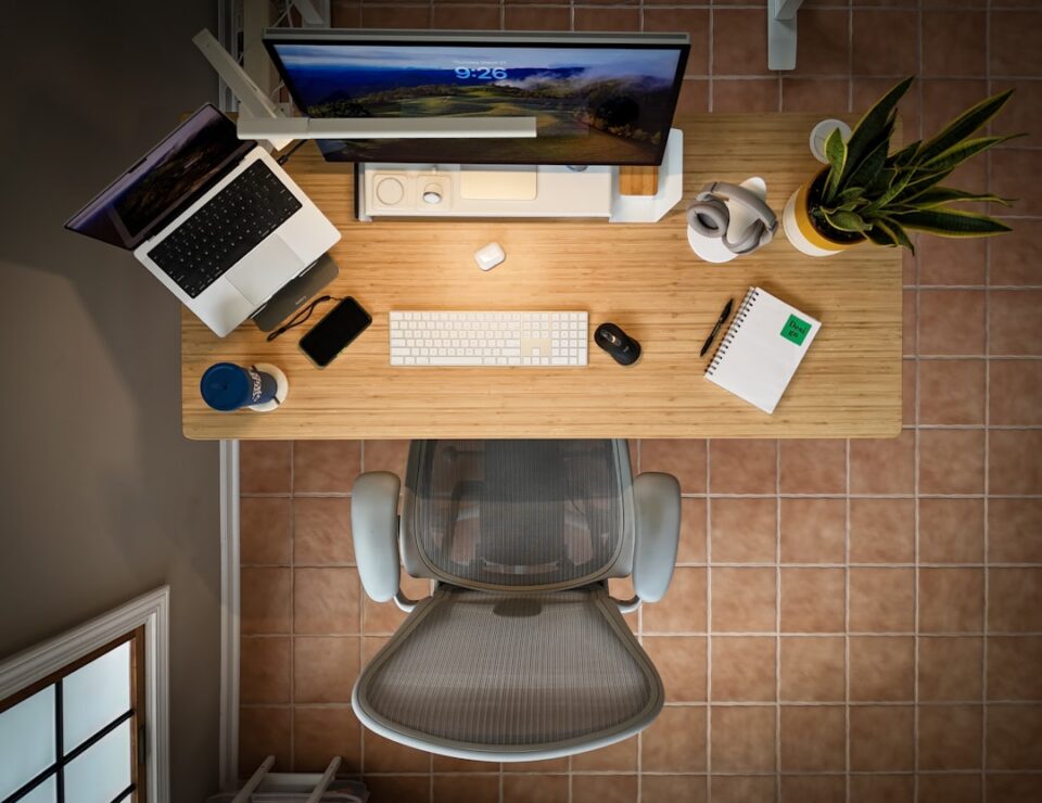 Commercial Tenant Improvement Planning concept with office layout drawings, budget notes, and material samples